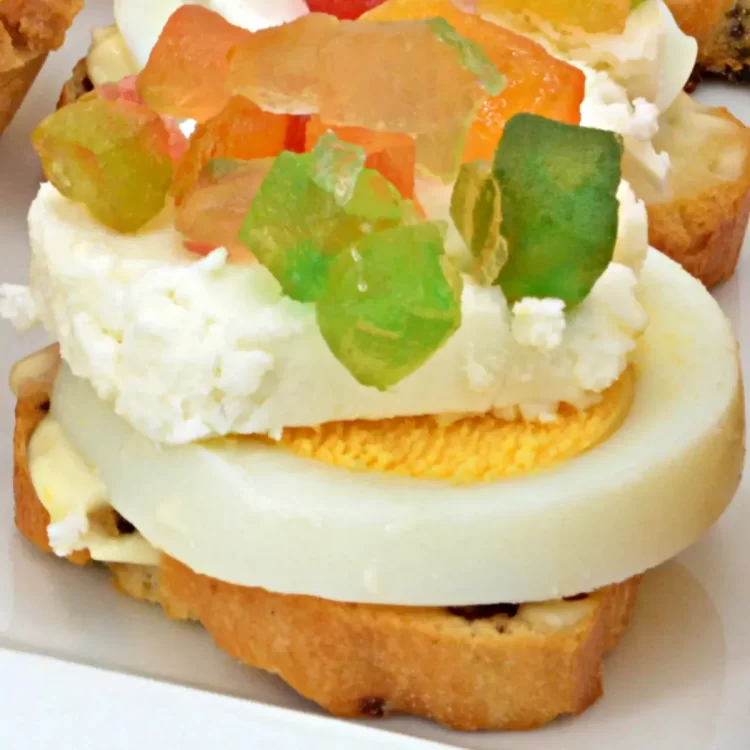 6 Canapé con queso de cabra